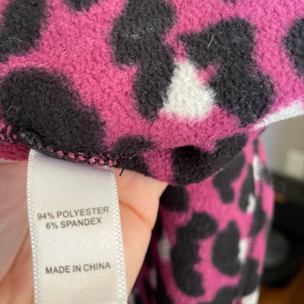 Pink and Black Boxy Blouse with Leopard Print - Picture 7 of 7